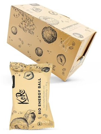 KoRo Bio Energy Balls Salted Hazelnut - Bio und vegan - Mit cremiger Haselnussmusfüllung - Hoher Ballaststoffgehalt