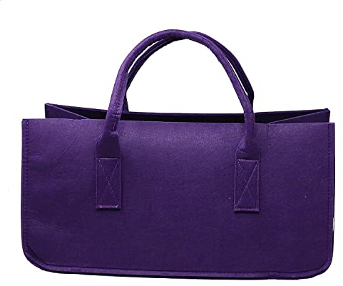 Close Up Filztasche Kaminholz Aubergine Tragetasche, Felt Bag - aubergine/blauviolett, 100% robuster Polyesterfilz, mit Henkel.