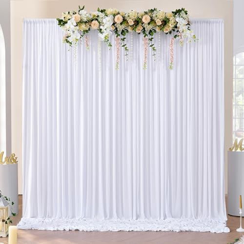 3x3 m Fond Photo Bleu, Blanc Mariage Fond Photographie, Fond Photo Bleu, Fond sans Plis pour la décoration des fêtes de Mariage