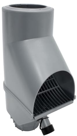 Jardinion Regenwasserfilter, Fallrohr Laubabscheider Silber 30,5 x 12 x 17,5 cm Regenwassersammler für Fallrohr DN75, DN85, DN100