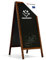 ALLboards Kundenstopper Wasserfest mit lackiertem Holzrahmen 150x61cm, Werbetafel, Gehwegaufsteller, Aufsteller, Straßenreiter, Kreide