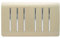 Trendi Switch 6 Gang Spare Faceplate for Modern Designer Light Switch in Champagne Gold