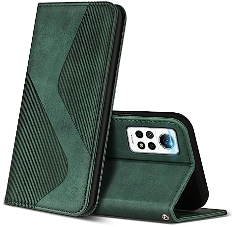 ZONNAVI Funda para Xiaomi Redmi Note 12 Pro 4G, Funda Libro de Cuero con Ranura para Tarjeta y Magnético, Wallet Flip Caso Cubierta Case Carcasa para Redmi Note 12 Pro 4G (Verde)