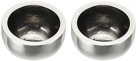 PATIKIL Pipe End Cap 2Stk 304 Edelstahl Rohr Endkappe Runde Passende Kappe 15mm(0.59) ID Poliert Rohrdeckel Silber für Klempnerei HVAC Lebensmittel Wein Industrie Schweißen