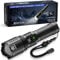 Torches LED Super Bright 500000 Lumen Rechargeable, High Power Torch with Power Display and Zoomable, IP67 Tactical Powerful Torch 5 Light Modes, for Camping, Hiking, Dog Walking