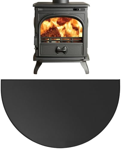 Fivtsme Alfombra Ignifuga para Chimenea, 107 x 61 cm Alfombra Ignifuga, Protector Suelo Chimenea, Alfombra Chimenea, Alfombra Ignifuga Chimenea, Chimenea Estera Ignífugo, Placa Ignífuga para Chimenea