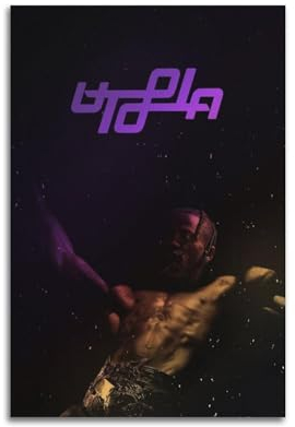 Azizat Travis Filmposter Purple Utopia, Wandkunst, Dekor, Bild, Gemälde für Wohnzimmer, Schlafzimmer, Dekoration, 40 x 60 cm, ungerahmt