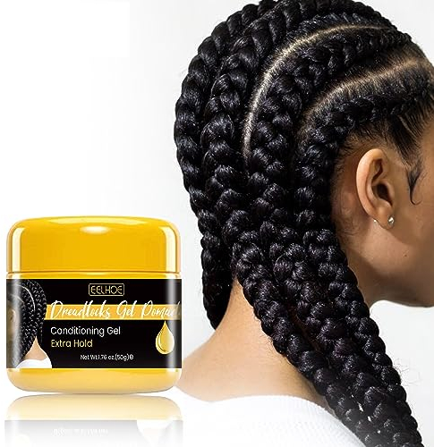 Styling Gel Konditionierungsgel für Flechthaar Braid & Twist Haargel, Edge Control, Stärkerer Halt ohne zu Verkleben, Verhindert Frizz & Fliegaways - Stylingcreme, Männer & Frauen Haarwachs