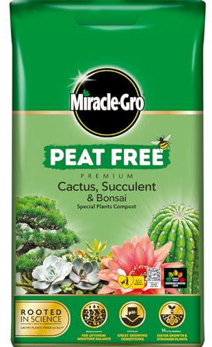 AMK® Miracle Gro Cactus Succulent Bonsai Compost Premium Vital Mineral Pot Soil 10L Cacti Special Plants Peat Free