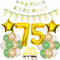 Gold Luftballons 75 Geburtstag Frauen Mann Dekoration Oliv grün Tortendeko 75 Geburtstag Frauen Geburtstagsdeko 75 Jahre Frau Folienballon 75 deko 75. Geburtstag männer Ballon party deko