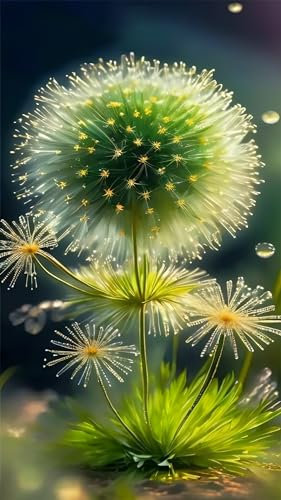 ZHUMUTO Diamond Painting Groß XXL Bilder Set Erwachsene,40x70 cm Pusteblume B,5D Diamant Painting Bilder Erwachsene mit Zubehör Für Wohnzimmer Dekoration