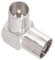 HiAoey 1 Pack TV Aerial Coaxial Adaptor TV PAL Male to TV Female Right Angle RF Coax Connector for TV Antenna Cables, Satellite Coaxial Cables