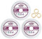 QUEFORET 115mm Diamond Glass Cutting Discs 3pcs - Cut Off Wheel for Glass Jade Crystal Wine Bottles, 22.23mm Arbor, with Washer