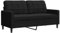 vidaXL Sofa 2-Sitzer, Polstersofa Doppelsofa für Wohnzimmer, Couch Loungesofa Metallgestell, Zweisitzer Samtsofa Sitzmöbel, Modern, Schwarz 140cm Samt