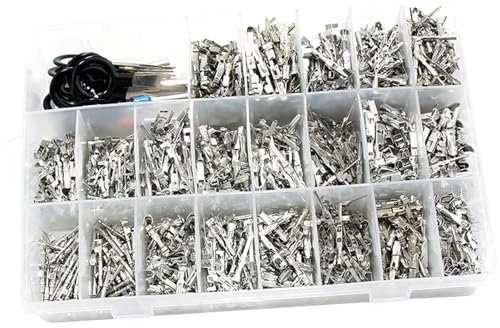 harayaa Kit de Bornes de Câbles électriques pour Voiture, Prise Mâle Femelle, Haute Performance, Bonne Conductivité, 1168 Pièces