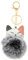 Lilinzhi Joli porte-clés en alliage avec pompon en forme de chat - Décoration de sac, Noir, taille unique