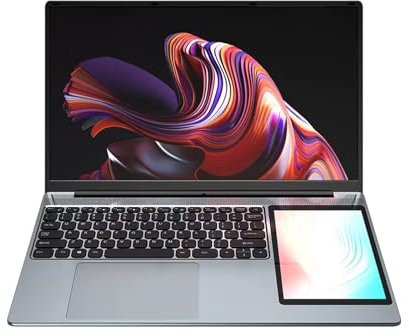 CYMINILMDPC L10 12th Gen N100,Dual Screen Laptop,15.6 Inch IPS + 7'' Touch,8GB DDR4 2TB SSD,Slim Office Notebook PC Computer