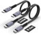 SUMPK Cable USB C 80Gbps 50cm 2 paquetes, Cable USB 4 corto 240W, Cable de datos Gen 4, Salida de vídeo HDR 16K 8K@60Hz Compatible con Thunderbolt 5, iPhone 16 Pro Max, MacBook, iPad, SSD, Monitor