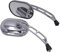 HTGMTGPACC Motorrad Seitenspiegel Für Harley Street Glide Road King Für Fatboy Motorrad Rückspiegel Reflektor Spiegel Rückspiegel Zubehör(Chrome2)