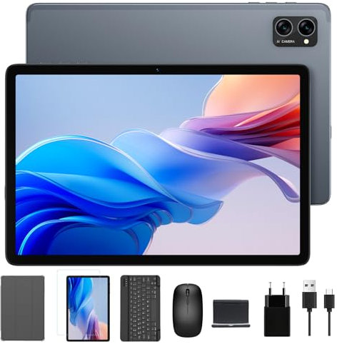 Generico Tablet 10 Pollici Android 14, 24GB RAM + 256GB ROM/Espansione 2TB, Widevine L1, 1920x1200 FHD, Octa-Core/Doppia Fotocamera AI, Gaming Tablet 5G WiFi/Modalità PC/5000mAh/Dual Box/BT 5.0
