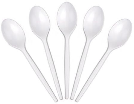 Paluplus 500 Cucchiaini RIUTILIZZABILI di colore BIANCO, Lunghezza Stoviglie 12,5 cm, Resistenti fino a 70°C per 2 ore, Ideali per Feste, Picnic e Uso Quotidiano -058F