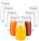 Yzpklhw Lot de 8 mini bouteilles vides en verre avec couvercles pour shots au gingembre, 150 ml, réutilisables, pour jus de fruits, boissons faites maison, pique-niques (couvercle blanc)