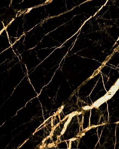 Générique Panneau Mural PVC Effet Marbre, 260 x 122 cm, Auto-adhésif, Imperméable, Blanc et Or, pour Cuisine et Salle de Bains