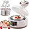 WUDLi 2025 Nueva Yogurtera Probiotica 1.2L, Yogurtera con Control de Temperatura Constante 36 Horas, Pantalla Led Tiempo Ajustable, Yogurtera Eléctrica, Hombres y Mujeres