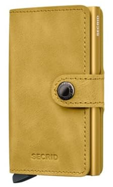 Secrid Das MiniWallet hat kompakte Abmessungen, aber eine große Kapazität. Das Vintage-Leder-Obermaterial kann Banknoten, Quittungen und Karten aufnehmen, während der Cardprotector aus Aluminium