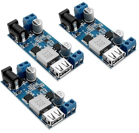 5V 6A Buck Converter, 9-36V to 5V Voltage Regulator, 24V/12V Step-Down Power Module with USB QC3.0 for Arduino, Car Charger