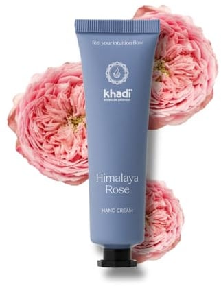 khadi Himalaya Rose Handcreme Reisegröße, schnell einziehend, 30 ml | Mit Rose, Sheabutter, Bienenwachs & Ayurveda-Extrakten; nicht fettend, schützt & pflegt, 100% zertifizierte Naturkosmetik