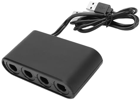 Plyisty Adaptador de Mando Cube para 2 1 y OLED PC U, con 4 Puertos y Función de Vibración, para Multijugador Competitivo Juegos Retro
