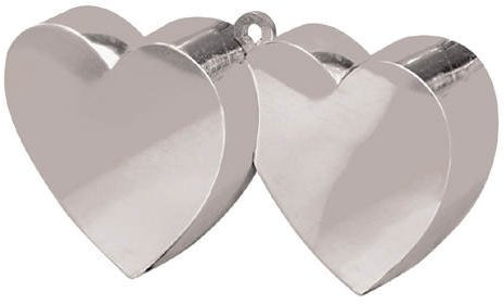 Party-Discount Ballongewicht Doppelherz, Silber, 170g