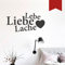 WANDKINGS Wandtattoo Lebe Liebe Lache (mit Herz) 50 x 25 cm dunkelrot - erhältlich in 33 Farben