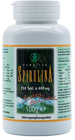 Spirulina - Original Hawaiian Spirulina Tabletten 250 I hawaianische Spirulina Tabletten 400mg + Vitamin K1 & K2