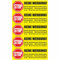 Briefkastenaufkleber - Achtung Stop Bitte keine Werbung! 5 Aufkleber gelb - 105x35mm - Keine kostenlosen Zeitungen, Handzettel, Wurfsendungen und Wochenzeitungen!