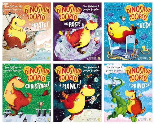 The Dinosaurs That Pooped Collection 6 Books Set by Tom Fletcher
