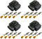 Cable Solution 4X Stecker passt zu OEM 1J0973724 4-polig Buchse, 1J0 973 724 Reparatursatz z.B. Zündspule