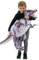 Sweety Toys 10943 XXL Plüsch Dinosaurier Tyrannosaurus, Grau/Lila, 128 cm