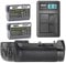ayex Battery Grip For Nikon D750 (Similar To MB-D16) With 2X EN-EL15 Rechargeable Battery and Dual Usb Charger (3-TLG)