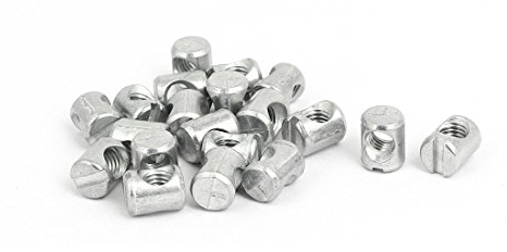 Aexit M5 x 10mm Kreuz Dübel geschlitzt Metall Barrel Muttern 20 STÜCKE für Möbel Bett (fe3a96769d189f43e2146d843940c1bd)