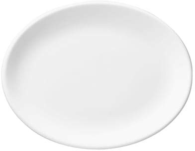 Churchill Whiteware Piatto Ovale, Ceramica, Bianco, cm 23