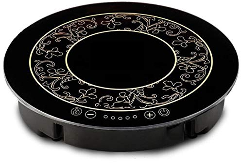 Hot pot induction cooker round induction hob touch control wire built-in hotel table special household kitchen cooker appliance (Color : Black, Size : A)