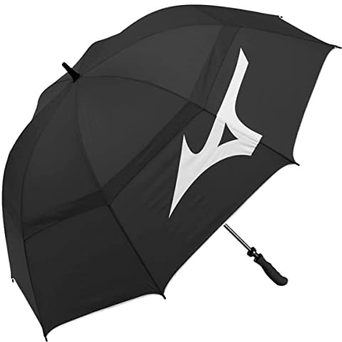 Mizuno 68 Tour Vented Double Canopy Golf Umbrella - Black/White - OS