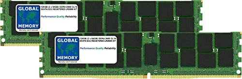 Global Memory Ram Kit memoria DDR4 da 128 GB (2 x 64 GB) PC4-21300 288 PIN ECC registrata Load Reduced DIMM (LRDIMM) per server/workstation/schede madri