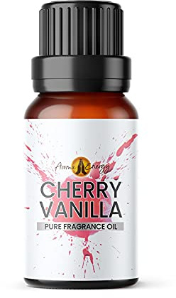 Aroma Energy Cherry Vanilla Fragrance Oil for Diffusers, 10ml | For candle making, perfume oil, wax melts, soap, bath bombs, potpourri & slime, concentrated scent, Vegan, UK made