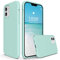 SURPHY Liquid Silicone Case for iPhone 12/12 Pro 6.1 inches, Gel Rubber Full Body Shockproof, Mint