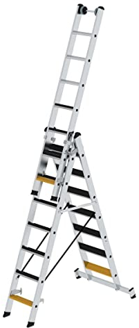 Stufen-Mehrzweckleiter Alu.Stufen 3x7 Arbeits-H.b.ca.6100mm Traversenbr.1200mm