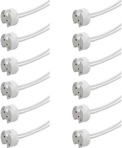 CYUaoao Gu5.3 Fassung 12 Stück Fassung für LED und Halogen 157mm Lampensockel 250V für Wohnzimmer Kinderzimmer Bett 100W
