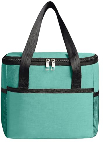 unycos - Bolsa Térmica Porta Alimentos【9L】 Nevera Portátil con Aislamiento, Lunch Box Impermeable, Hermética e Isotérmica, Porta Fiambrera para Almuerzo, Oficina, Viaje, Pícnic o Colegio (Verde)